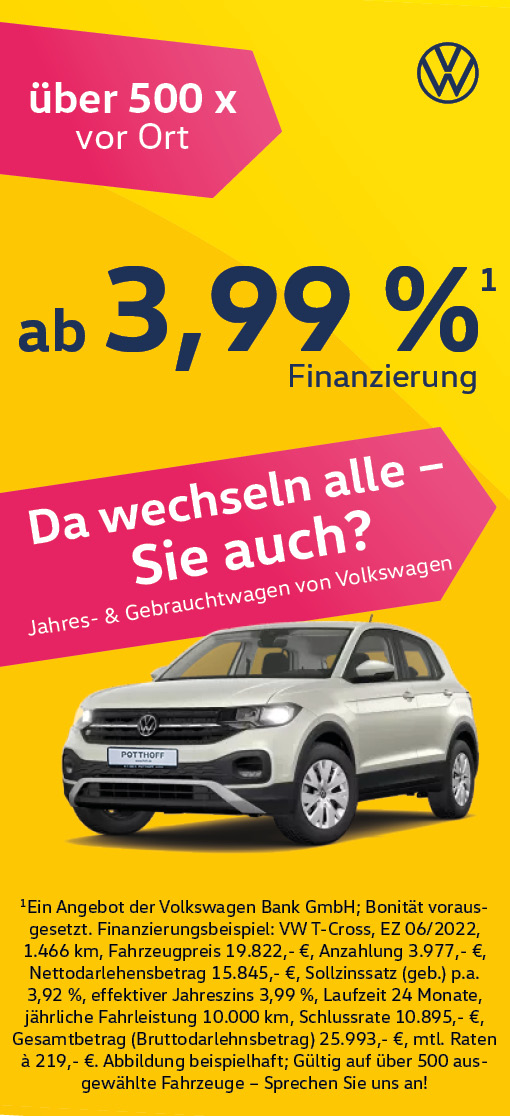 3,99 % Finanzierung VW GW