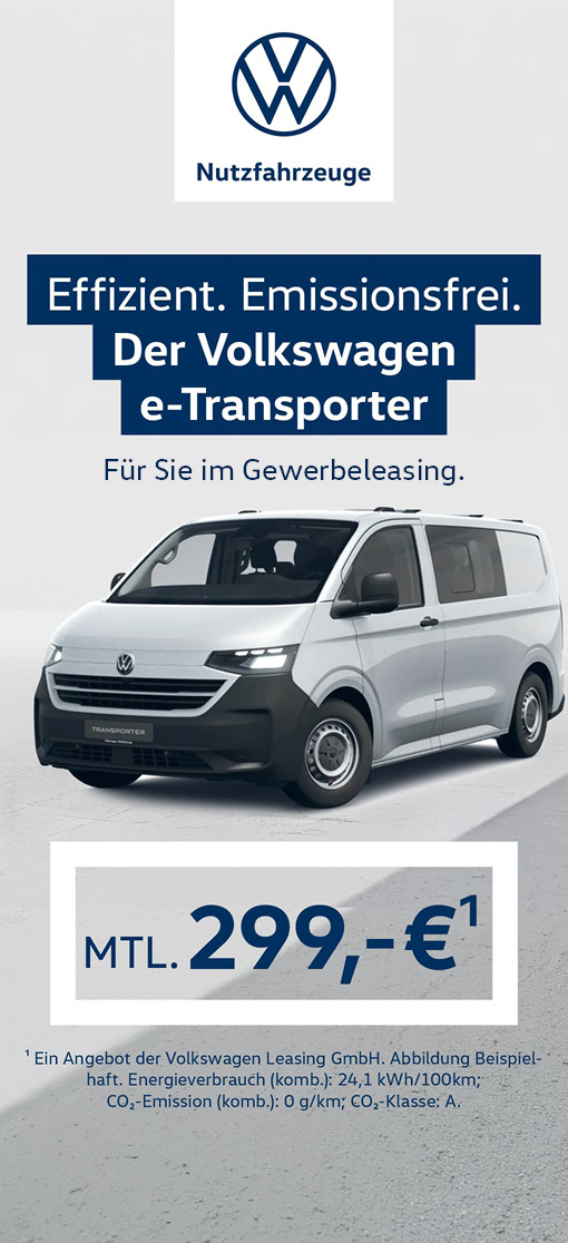 VW e-Transporter im Gewerbeleasing