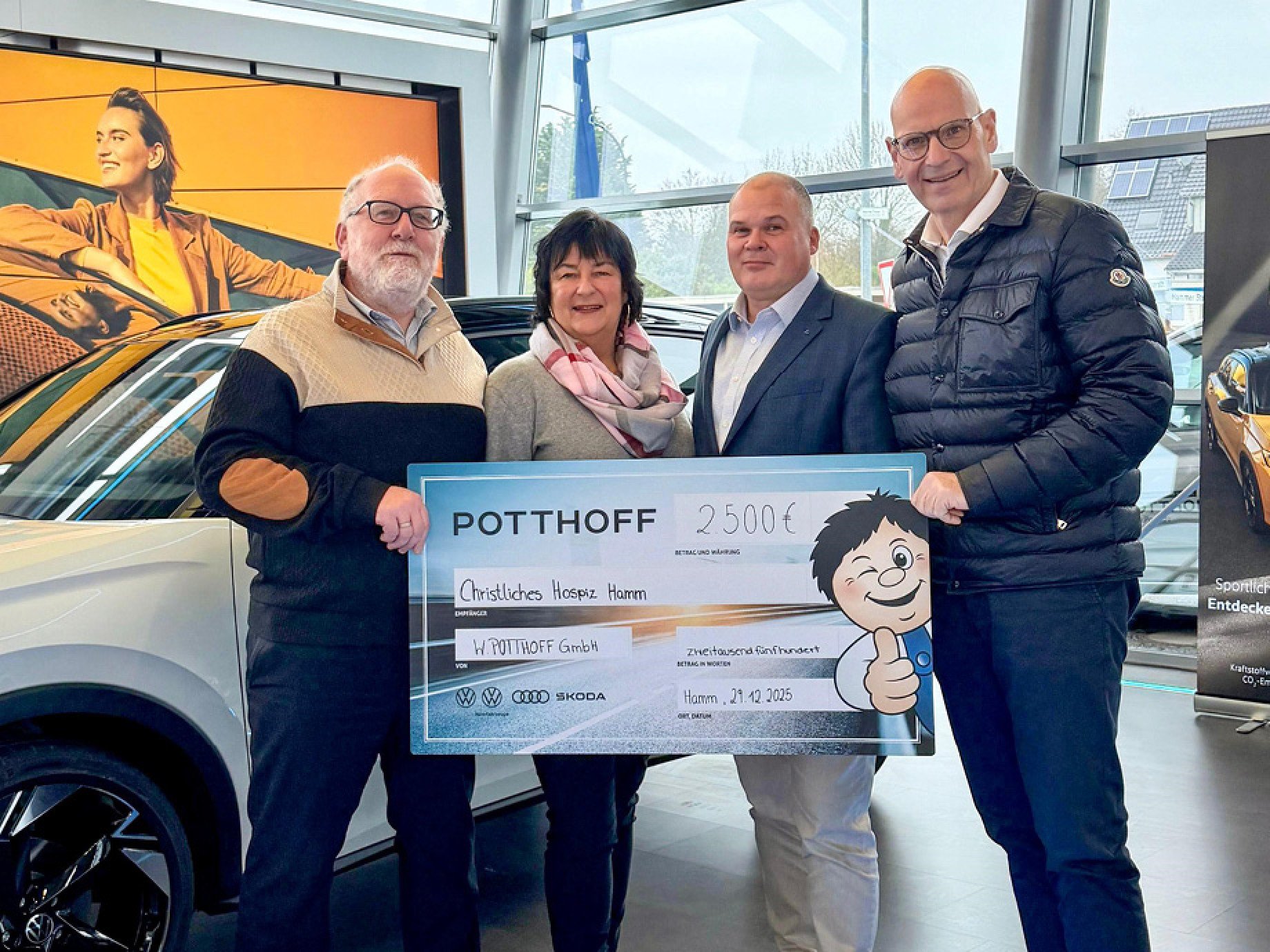 Autohaus POTTHOFF setzt Engagement für das Hammer Hospiz fort: Spendenübergabe von 2.500,-...