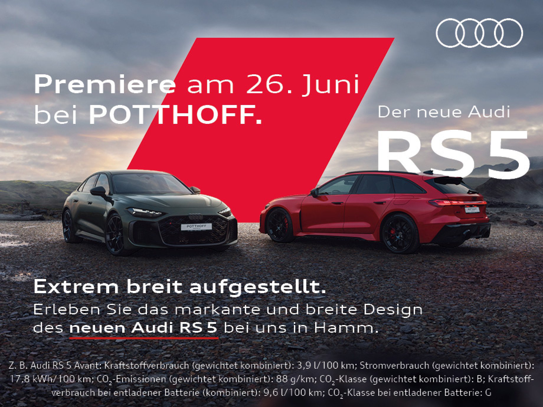 Erleben Sie die Premiere des neuen Audi RS 5 im Autohaus POTTHOFF!