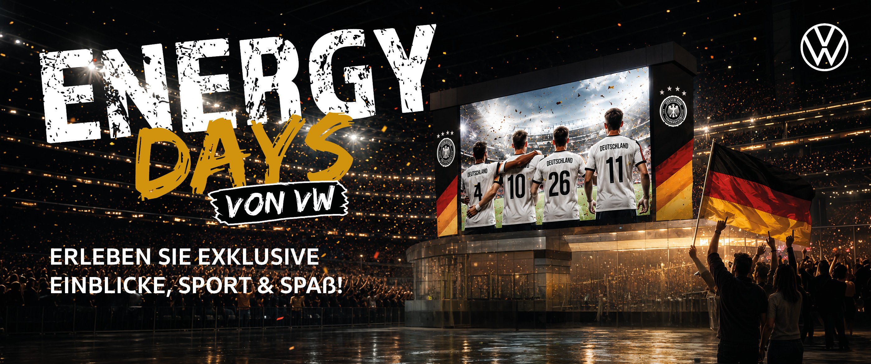 Herobild: POTTHOFF präsentiert die VW ENERGY Days am 14.06.2026: Deutschland vs. Curaçao P...