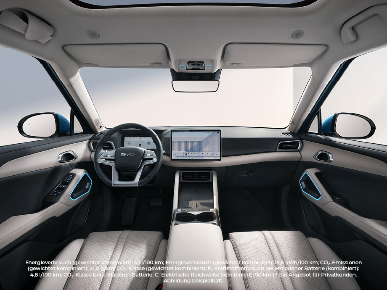 Illustration: BYD ATTO 2 DM-i Boost bei POTTHOFF – Hybridpower, die weiter denkt. Jetzt einsteigen.