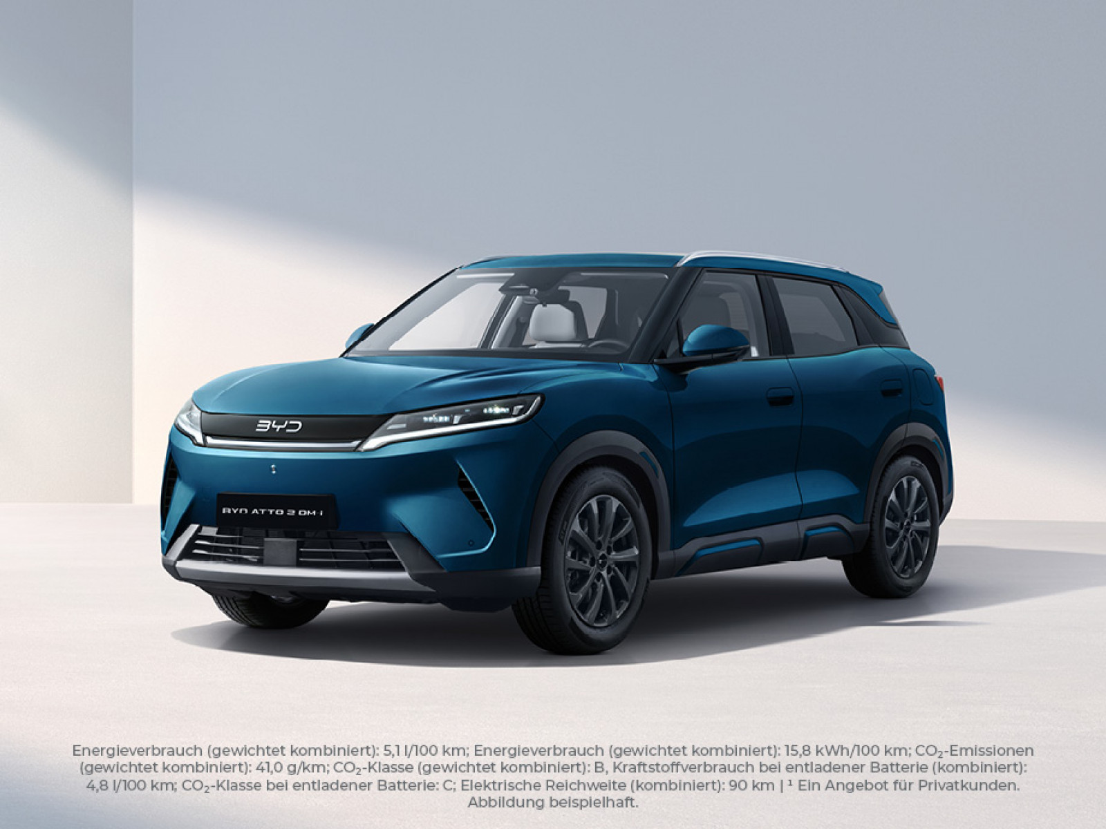 Illustration: BYD ATTO 2 DM-i Boost bei POTTHOFF – Hybridpower, die weiter denkt. Jetzt einsteigen.