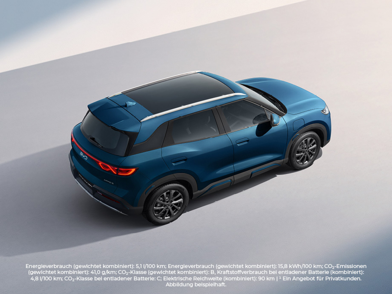 Illustration: BYD ATTO 2 DM-i Boost bei POTTHOFF – Hybridpower, die weiter denkt. Jetzt einsteigen.