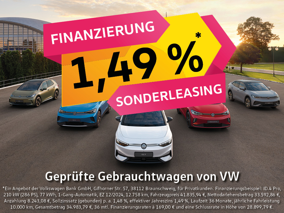Aktionsware eingetroffen! Jetzt günstig zu 1,49 % finanzieren oder als Sonderleasing beans...