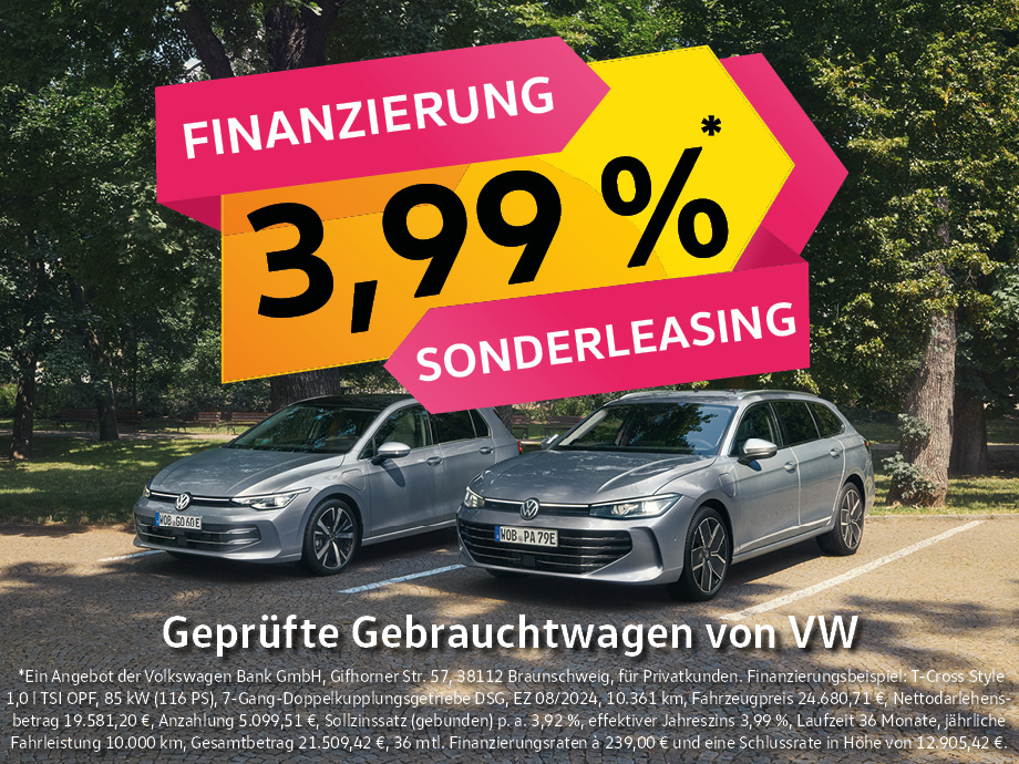 Aktionsware eingetroffen! Jetzt günstig zu 3,99 % finanzieren oder als Sonderleasing beans...