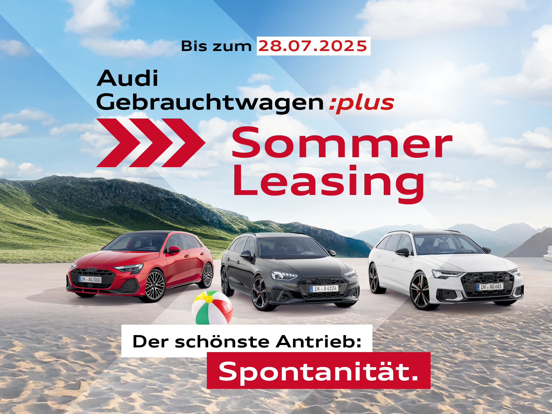 Der perfekte Start in den Sommer: Audi Gebrauchtwagen :plus Sommerleasing.