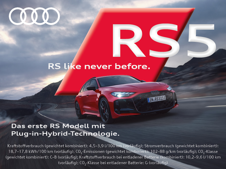 Der neue Audi RS 5 Avant¹ und RS 5 Limousine². Boost your drive im Autohaus POTTHOFF!