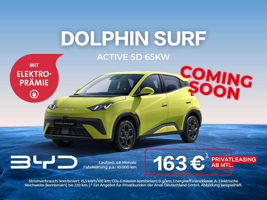 Träume fahren elektrisch. Jetzt bei POTTHOFF mit dem neuen BYD DOLPHIN SURF.