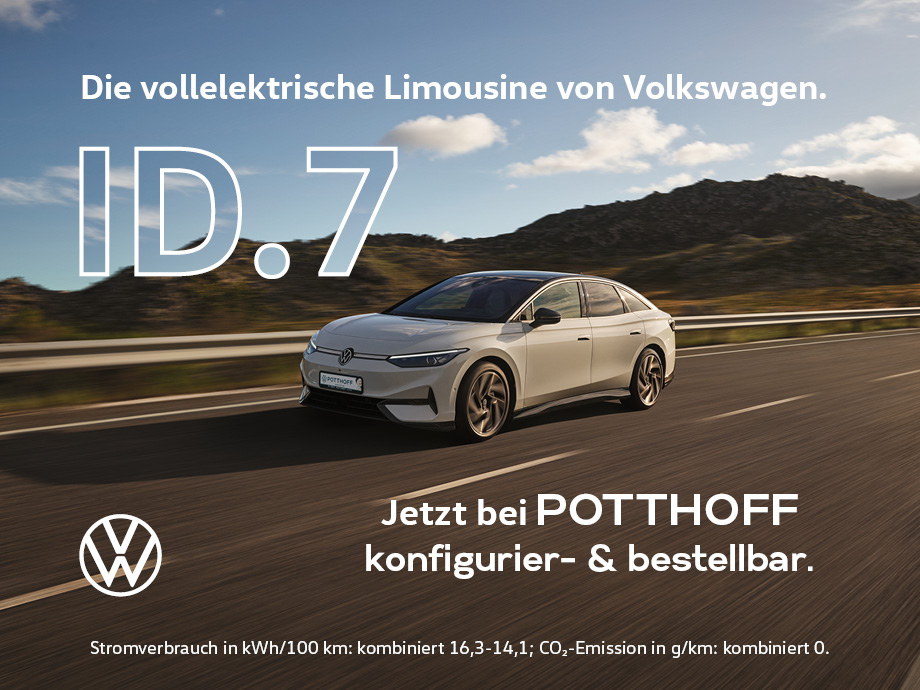 Der neue VW ID.7 bei POTTHOFF – bei uns konfigurier- und bestellbar. Entdecken Sie das neue ID. Mitglied!
