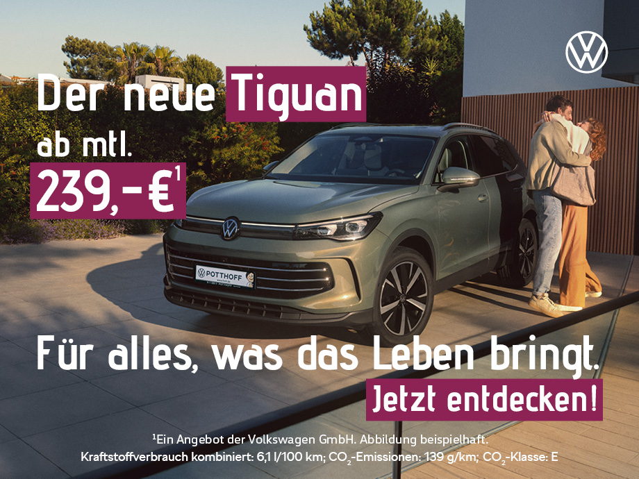 Der neue VW Tiguan im Privatleasing – unsere Leasingrate ab 239,- €¹.