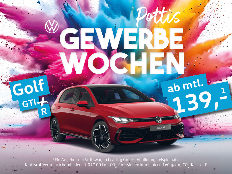 Sichern Sie sich Ihren VW Golf GTI oder darf es etwas meh(R) sein? –  jetzt im Gewerbeleas...