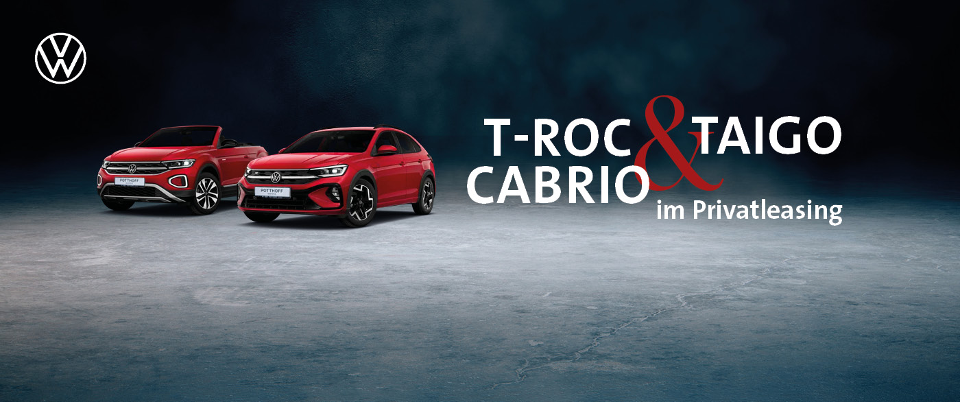 Herobild: Schnell sein lohnt sich – Sichern Sie sich das T-Roc Cabriolet oder den Taigo R-...