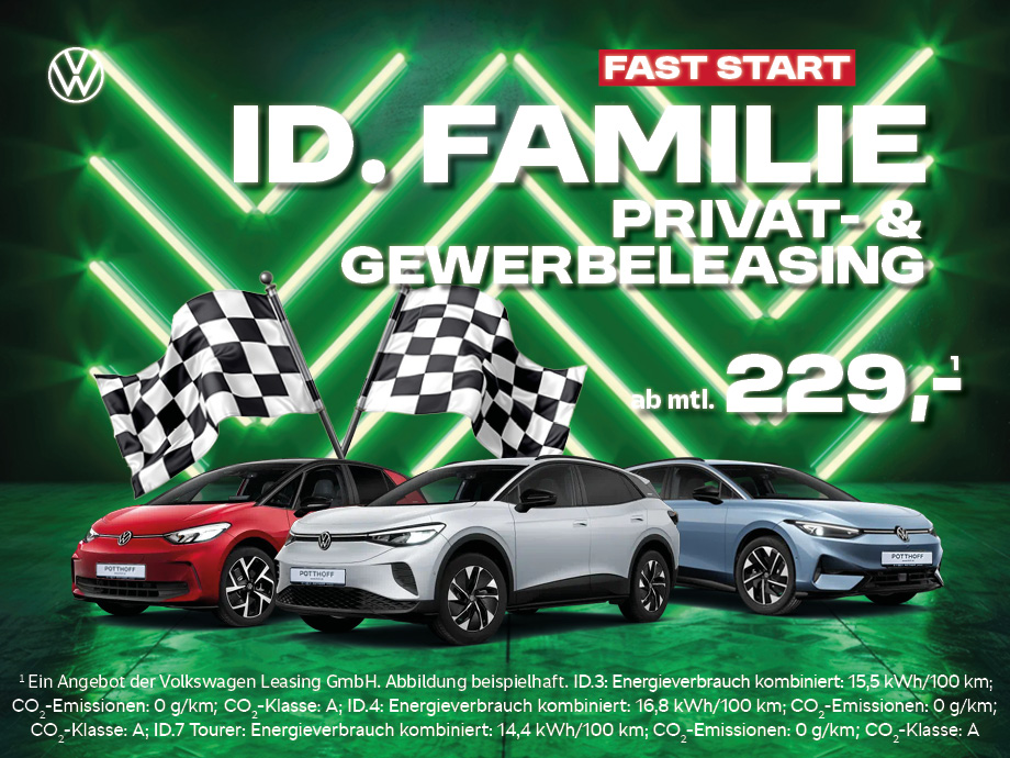 Fast Start bei POTTHOFF – Jetzt mit einem Modell der ID. Familie elektrisch ins neue Jahr...