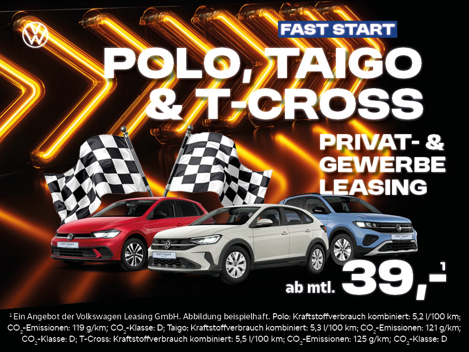 Fast Start bei POTTHOFF – Volle Fahrt voraus mit Polo, Taigo oder T-Cross Energie