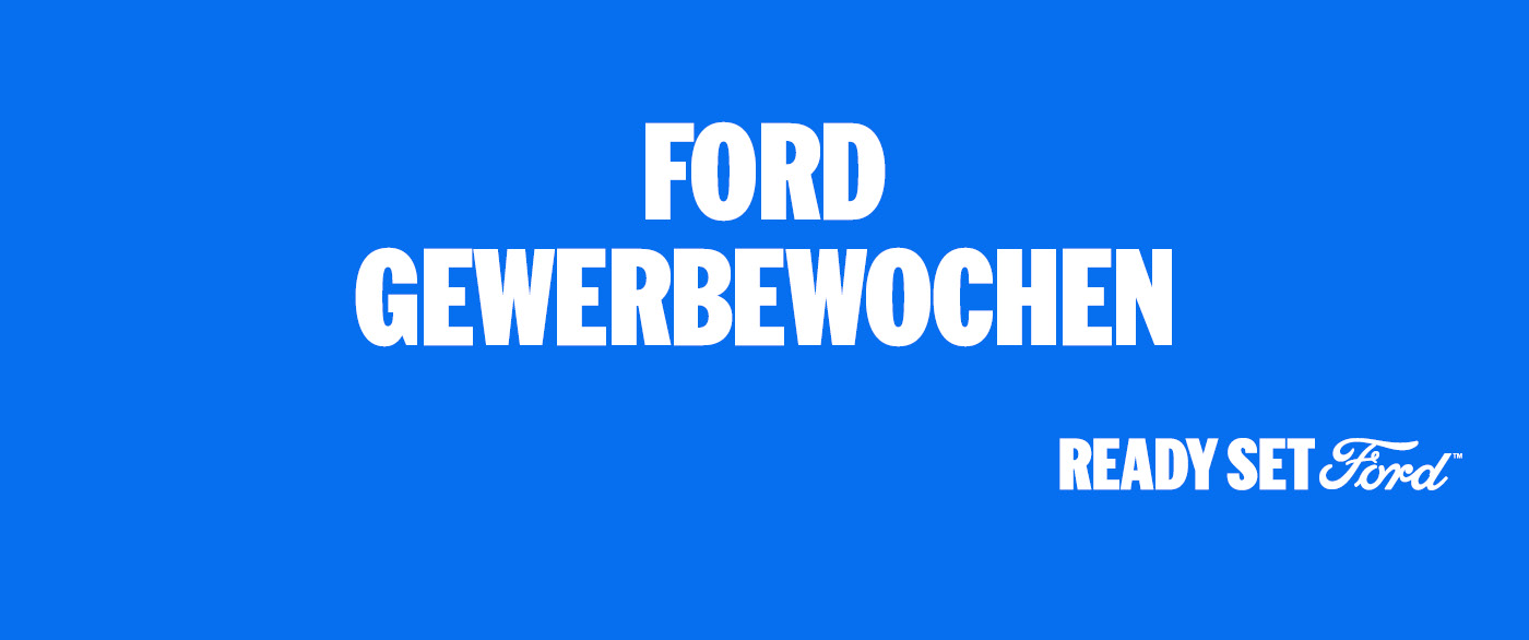 Herobild: 0,00 %-Finanzierung¹. 100 % Ford. Unsere Neuwagen für Gewerbekunden.