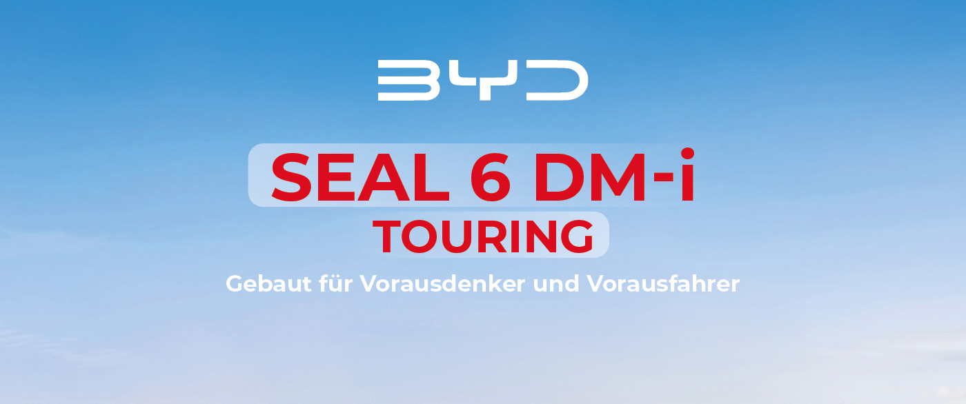 Herobild: Für Vorausdenker und -Fahrer. BYD SEAL 6 DM-i Touring Finanzierung ab 178,- €¹ m...
