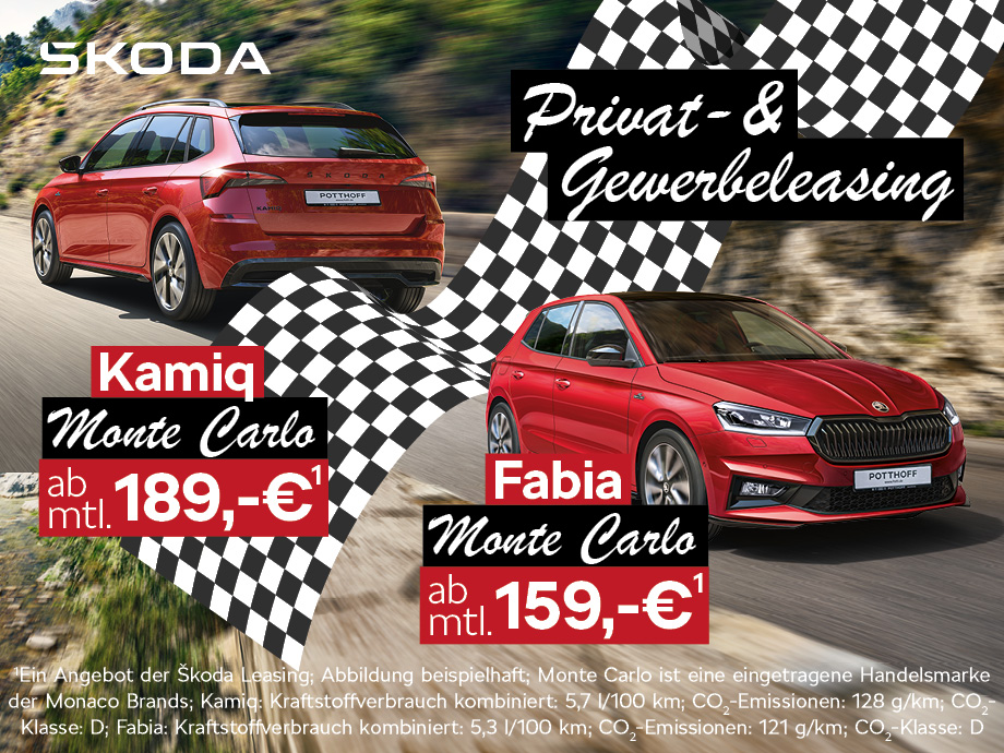 Geboren auf der Rennstrecke, gebaut für die Straße – das ist die DNA der Monte Carlo Modelle von Škoda.