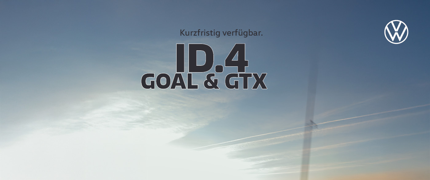 Nur für kurze Zeit – VW ID.4 Goal und ID.4 GTX vollelektrisch leasen ab mtl. 269,- €¹!