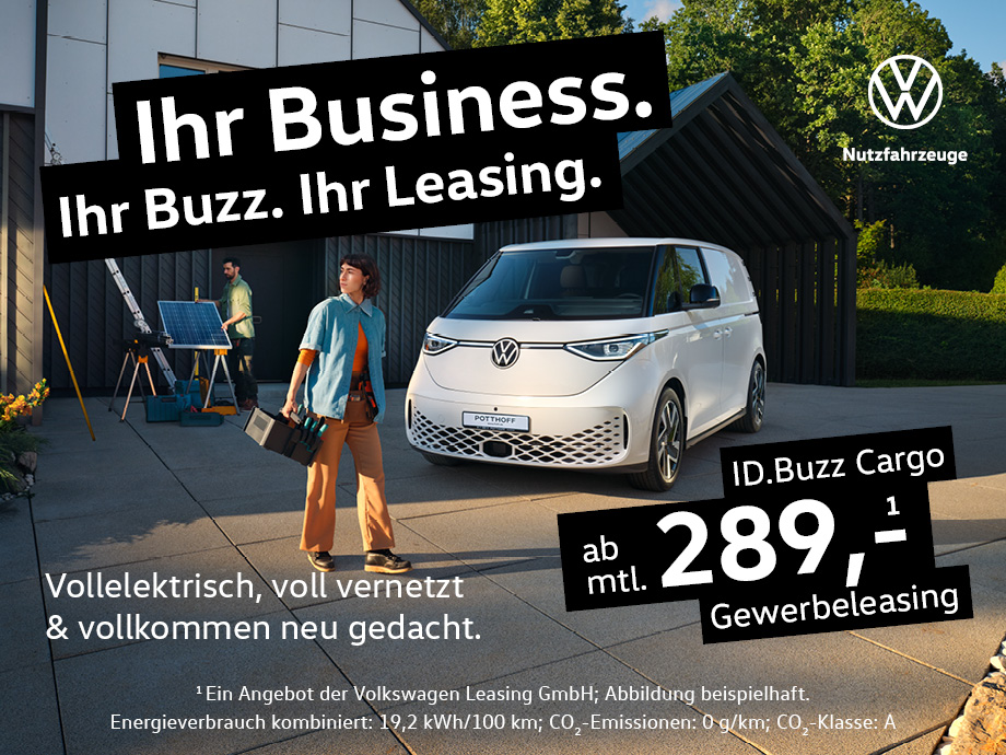 Der VW ID.Buzz Cargo: gewerbliche Mobilität in einer neuen Dimension ab mtl. 289,- €¹.