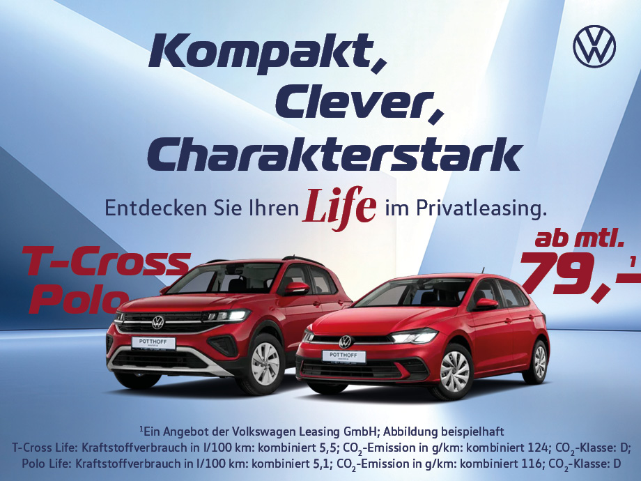 Ihr Einstieg in die VW-Welt – stylisch, sicher, smart! Ob Stadtflitzer oder kompakter Allr...