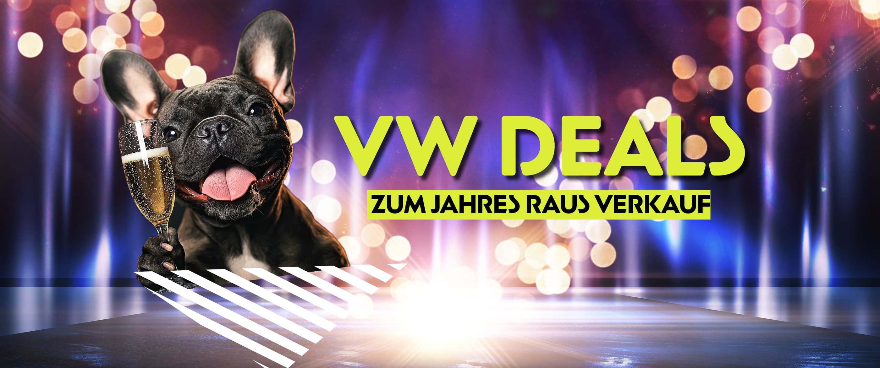 Herobild: Fahrstarke Angebote für Ihr Business – Unsere VW Deals zum Jahres Raus Verkauf b...