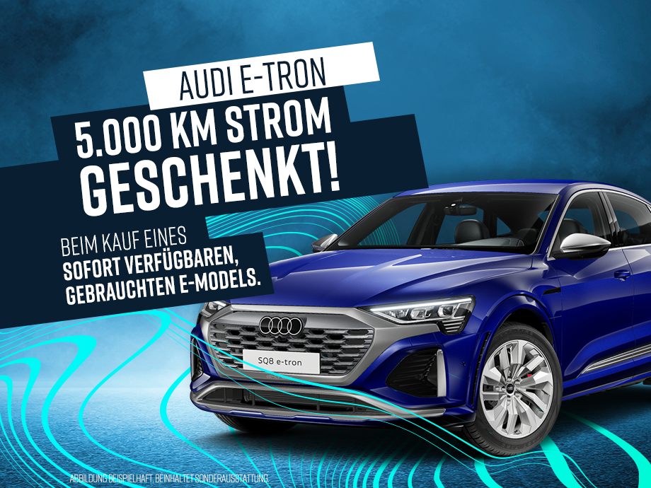 POTTHOFF schenkt Ihnen 5.000 km Gratis-Strom beim Kauf eines Audi e-tron Gebrauchtwagens!