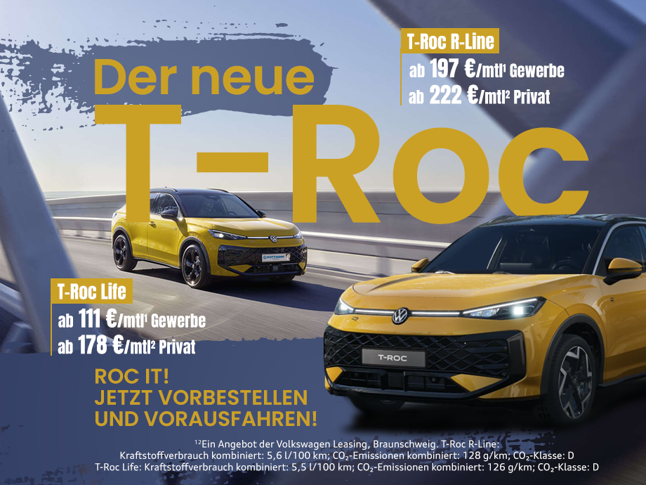 Roc on bei POTTHOFF! Sportlich. Flexibel. Komfortabel. Der neue VW T-Roc – mehr als nur ei...