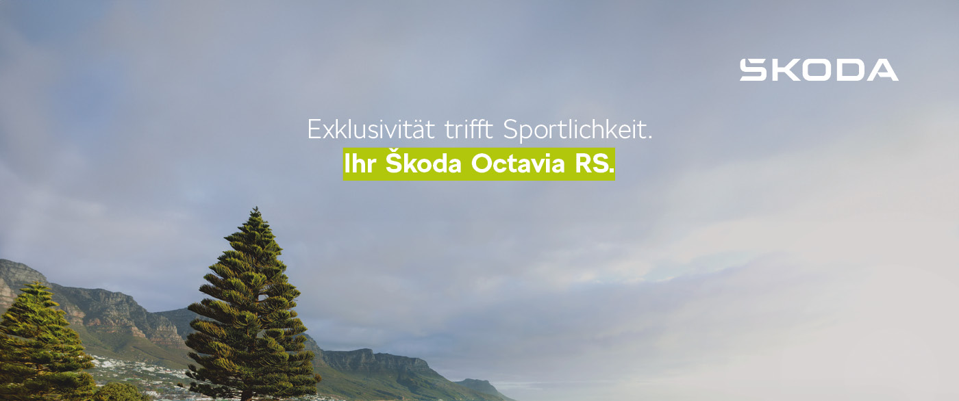 Herobild: Jetzt schnell sein und den Škoda Octavia Combi RS im Gewerbeleasing ab 169,- €¹...