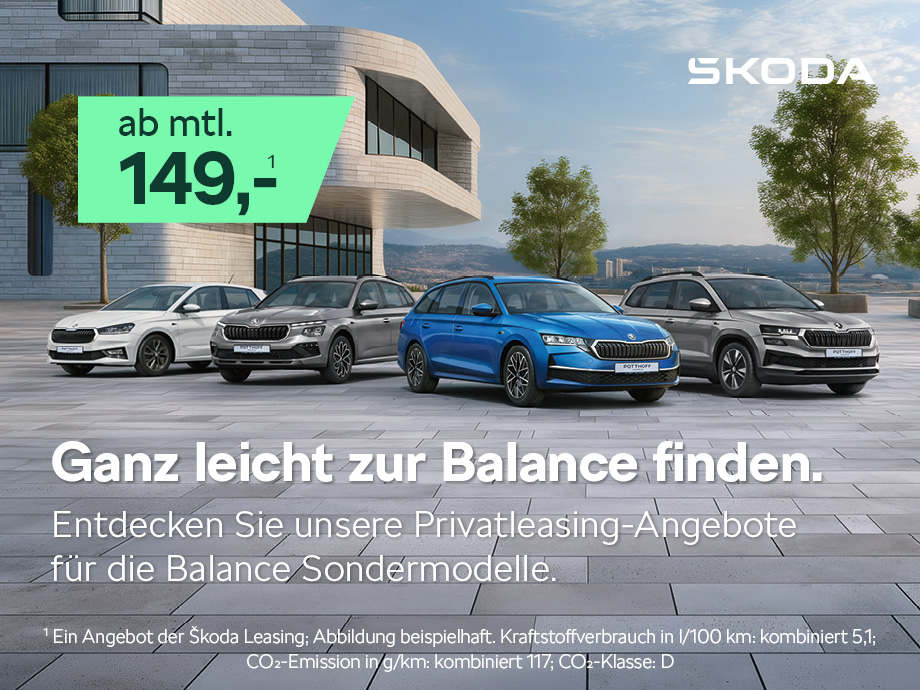 Für mehr Balance im Alltag – Die neuen Škoda Balance Sondermodelle im Privatleasing bei PO...