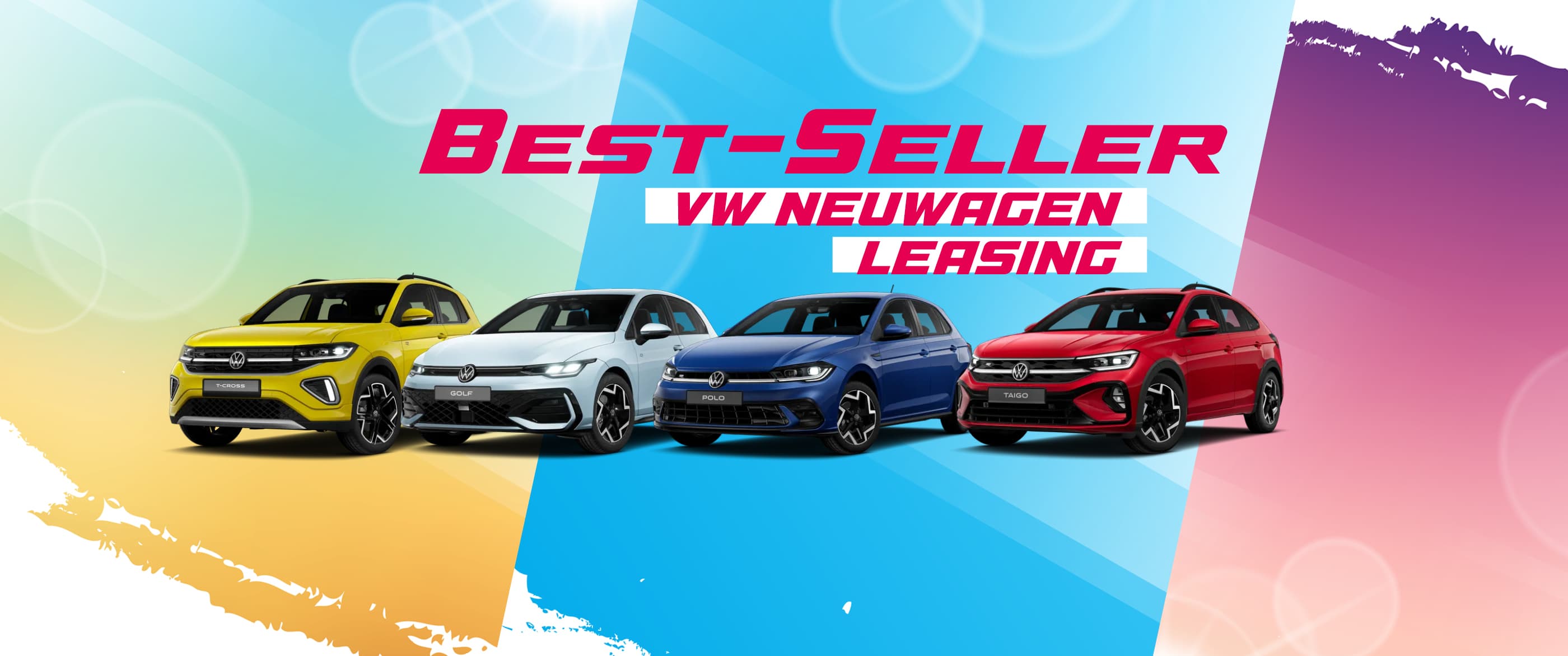Herobild: Privatkunden aufgepasst: VW T-Cross, Taigo, Polo und Golf jetzt ab 88,-  €¹ mtl....