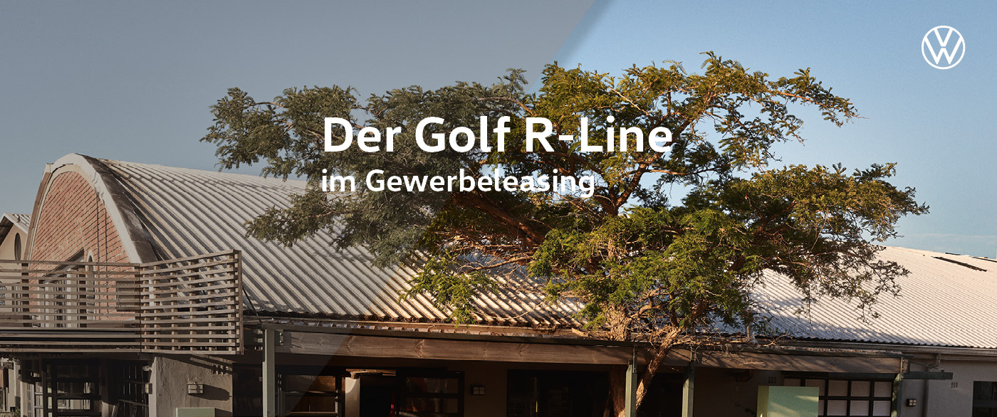 Herobild: Das Upgrade für Ihren Fuhrpark! Der VW Golf R-Line im Gewerbeleasing schon ab 99...