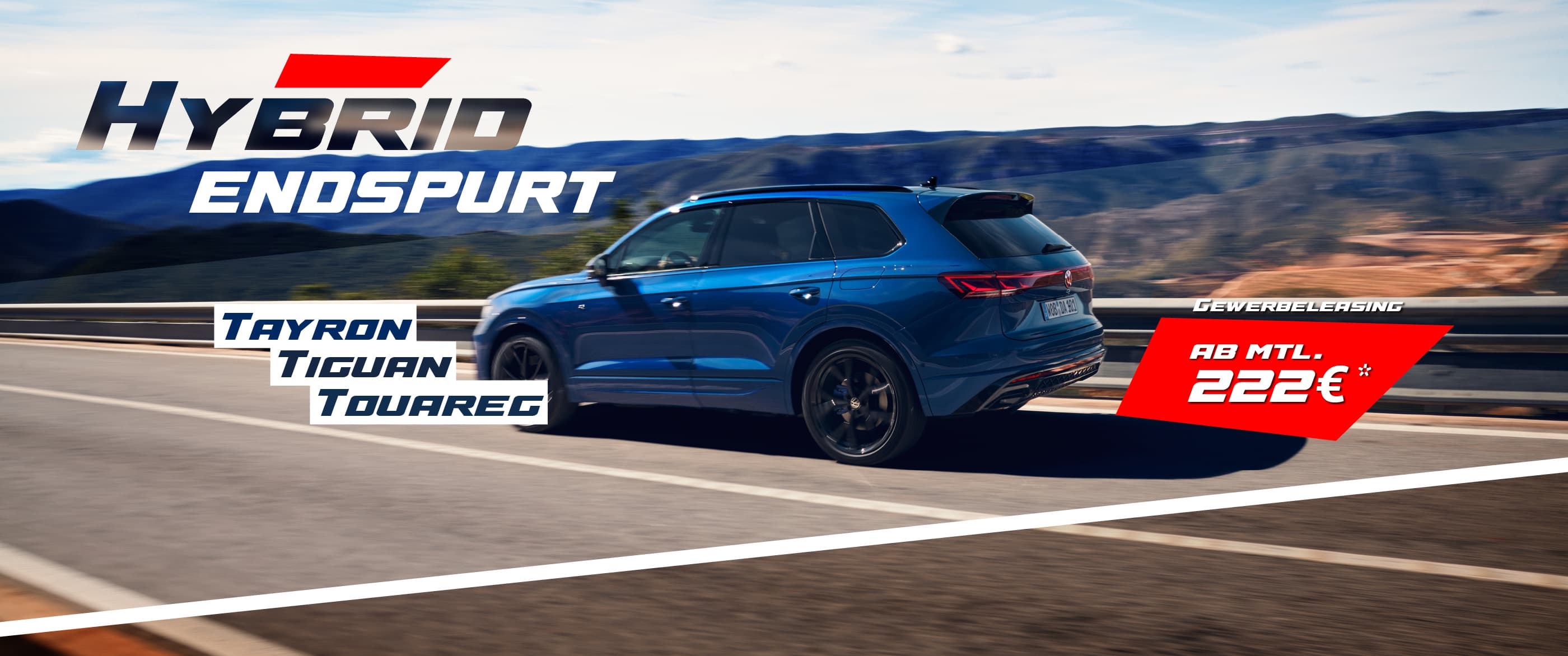 Hybrid fahren, clever sparen – unsere Volkswagen Gewerbeleasing-Highlights ab 222,– €¹ mtl. Jetzt entdecken!