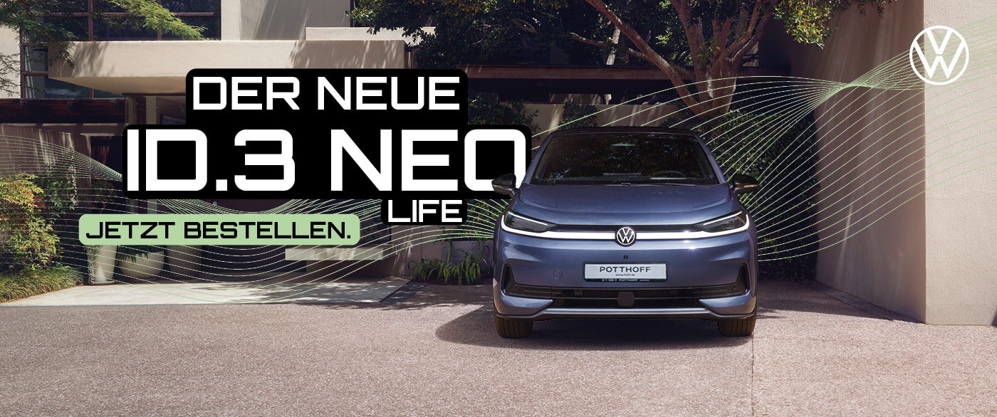 Herobild: Elektrisch durchstarten! – Der neue VW ID.3 Neo Life im Privatleasing schon ab 2...