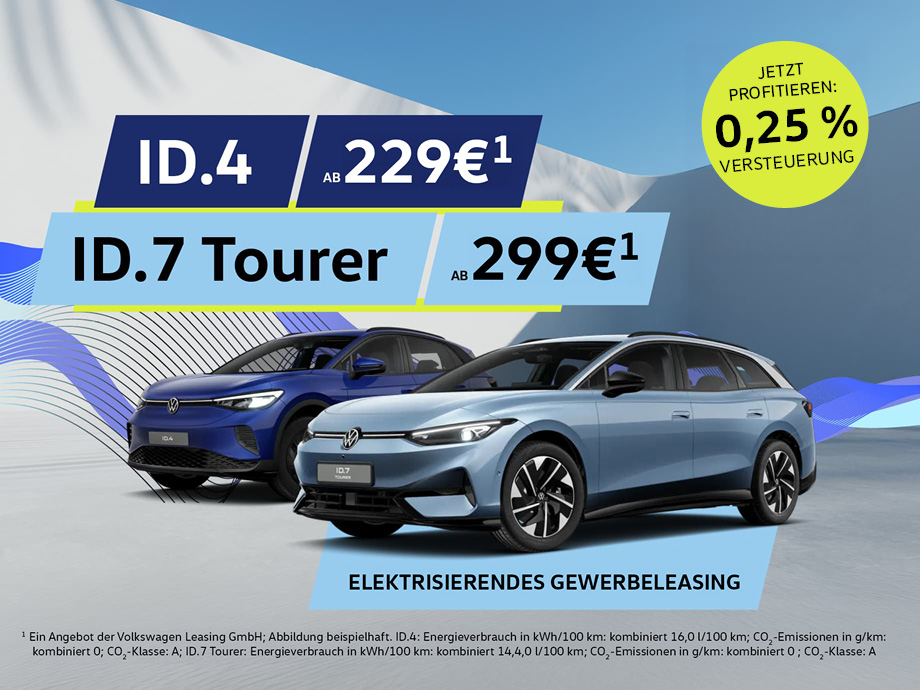 Illustration zur Abbildung des Angebotes: Der VW ID.4 und ID.7 Tourer bei POTTHOFF – Elektri...