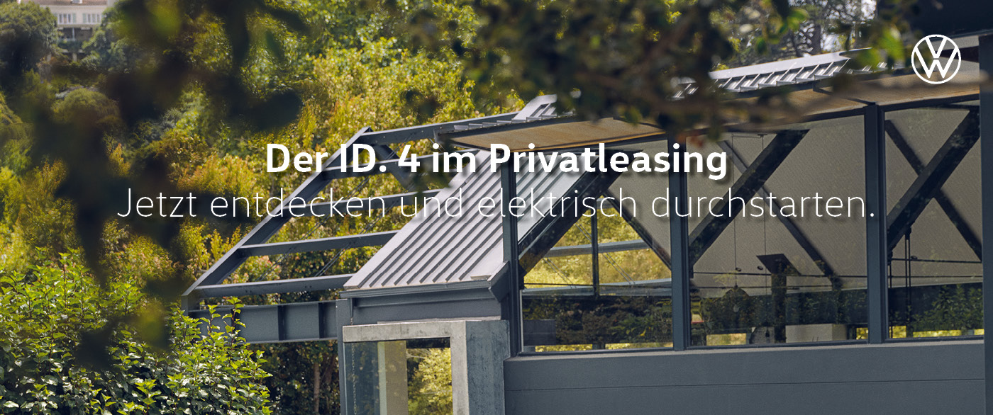 Herobild: Setzt Ihren Alltag unter Strom. Der sofort verfügbare ID. 4 im Privatleasing
