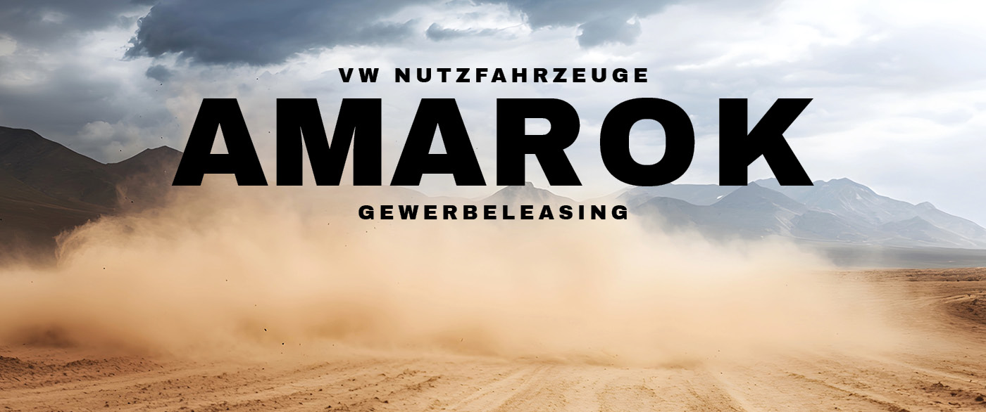 Herobild: Für mehr als nur von A nach B. Der VW Amarok im Gewerbeleasing schon ab 399,- €¹...