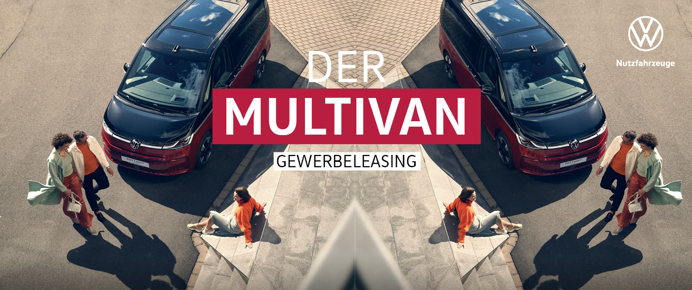 Herobild: Aus Fahrzeug wird Treffpunkt. Der VW Multivan Life im Gewerbeleasing, schon ab 5...