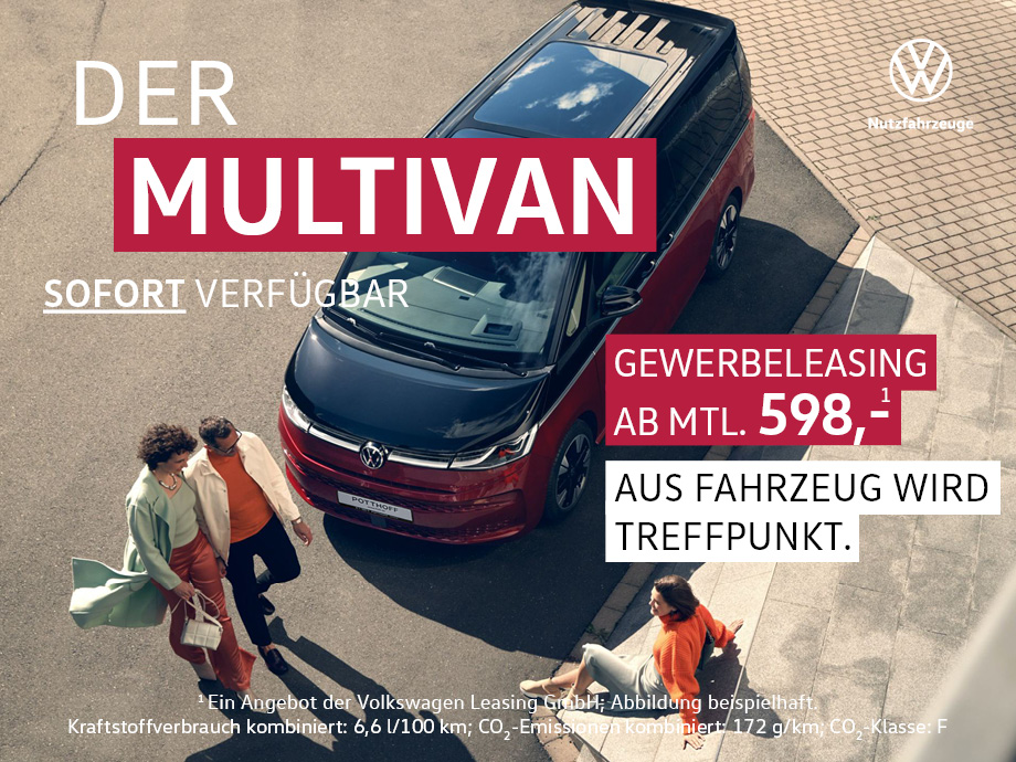 Aus Fahrzeug wird Treffpunkt. Der VW Multivan Life im Gewerbeleasing, schon ab 598,- €¹ mt...