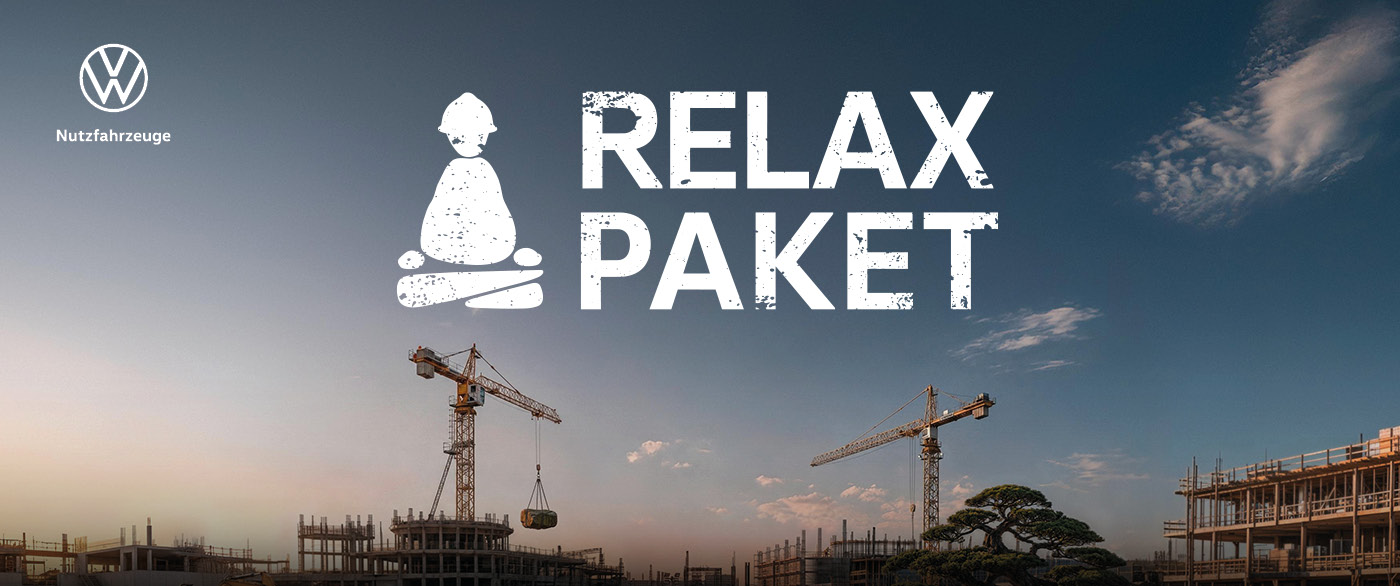 Herobild: Das Relax Paket – Attraktive Sonderprämien auf VW Nutzfahrzeuge im Gewerbeleasin...
