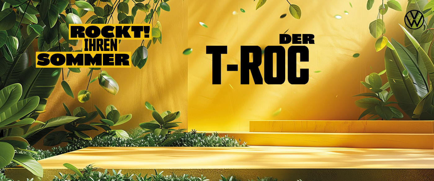 Herobild: Bei POTTHOFF rockt es! Der T-Roc R-Line und Life im Privatleasing ab 159,- €¹ mt...