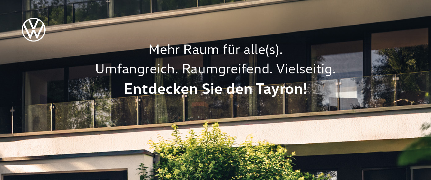 Herobild: Sie suchen ihn? Wir haben ihn! Der VW Tayron R-Line eHybrid als Sondermodell für...