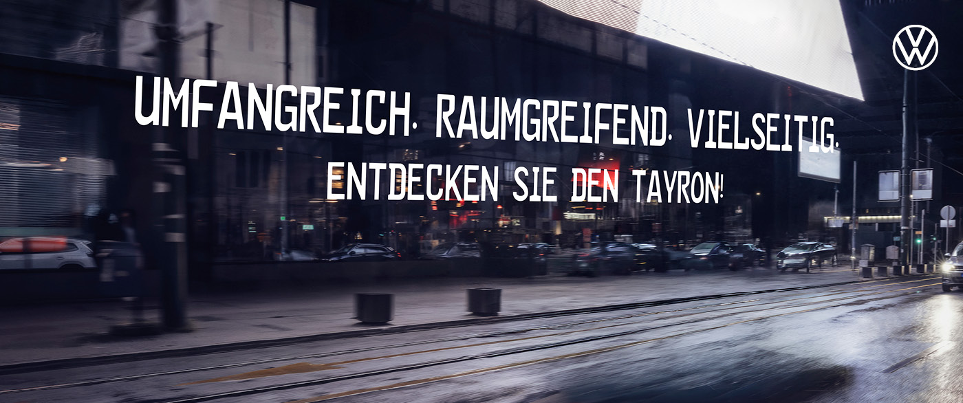 Herobild: Der VW Tayron R-Line eHybrid. Sofort verfügbare Lagerwagen im Gewerbeleasing für...