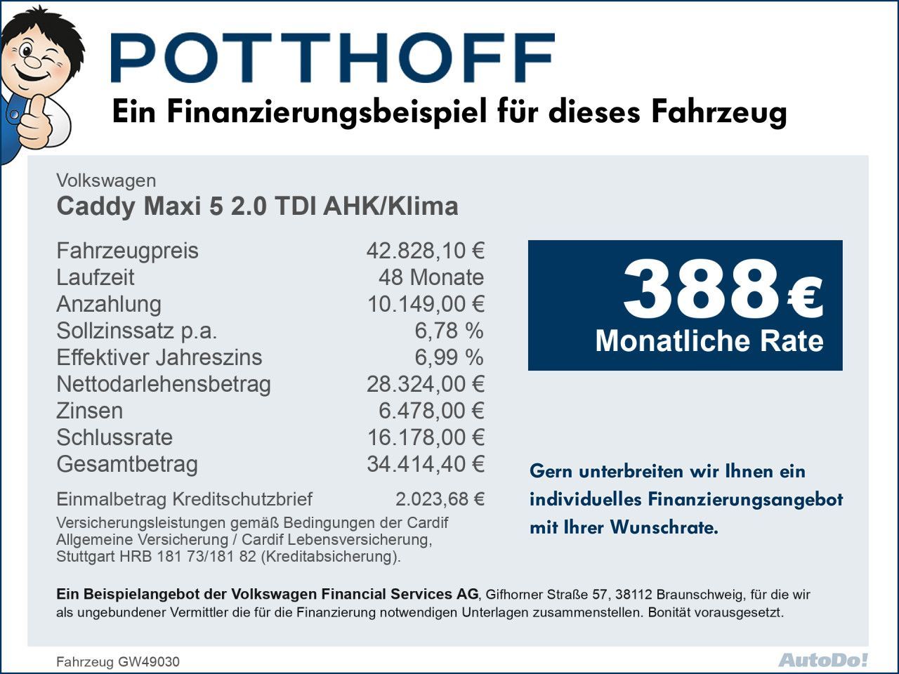 Volkswagen Caddy Maxi 5 2,0 TDI AHK/Klima