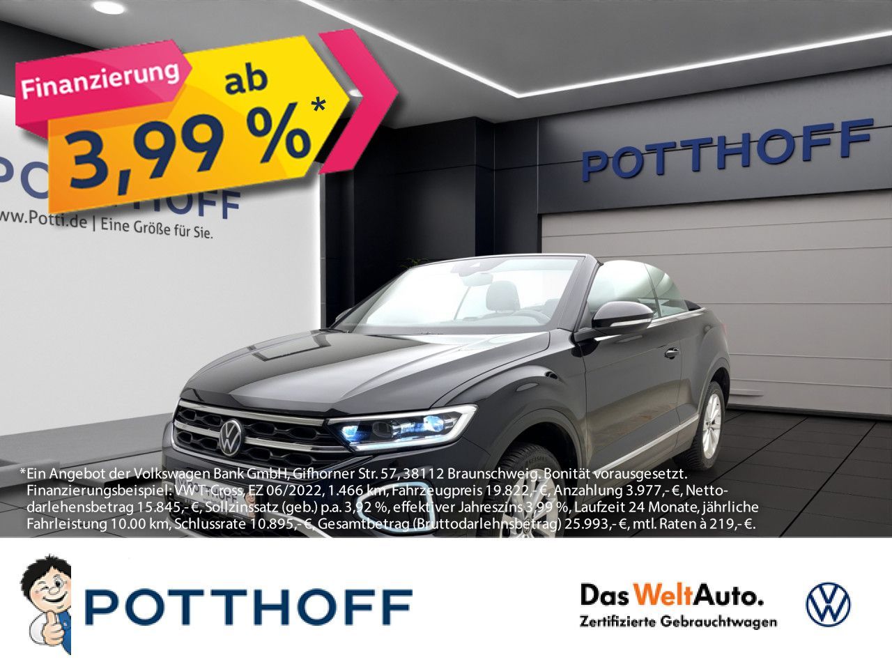 Volkswagen T-Roc Cabriolet 1.0 TSI StyleNavi LED Sitzhzg RearView