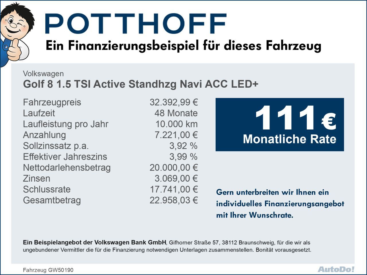 Volkswagen Golf 8 1.5 TSI ActiveStandhzg Navi ACC LED+