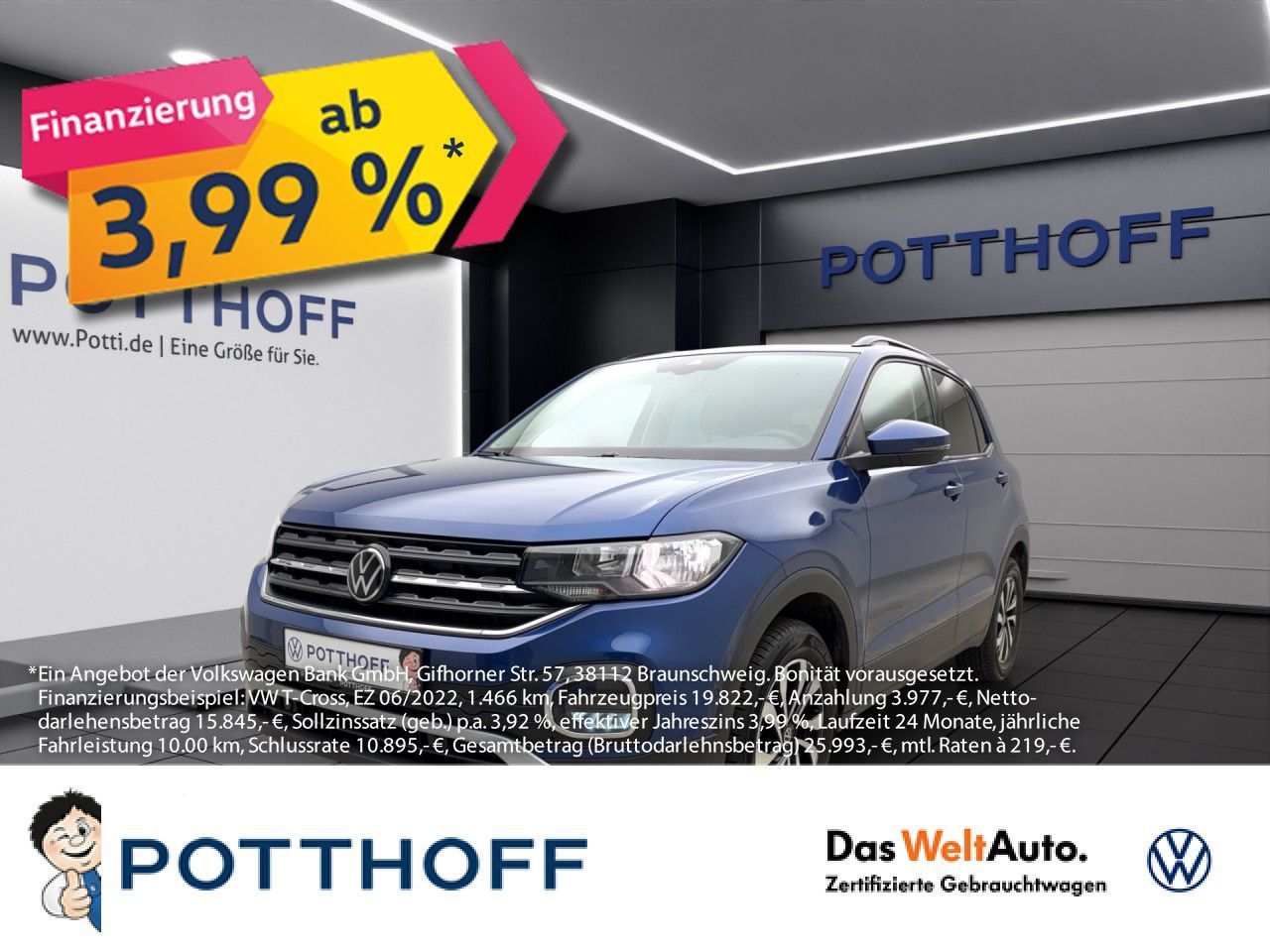 Volkswagen T-Cross 1.0 TSI Life Navi ACC Sitzhzg ParkAssistr