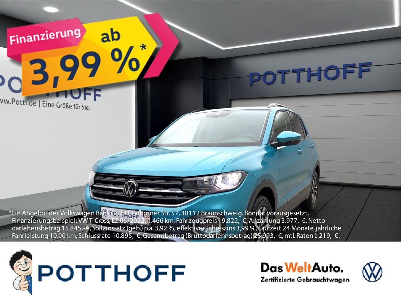 Volkswagen T-Cross 1.0 TSI Life Navi Sitzhzg ACC LaneAssist