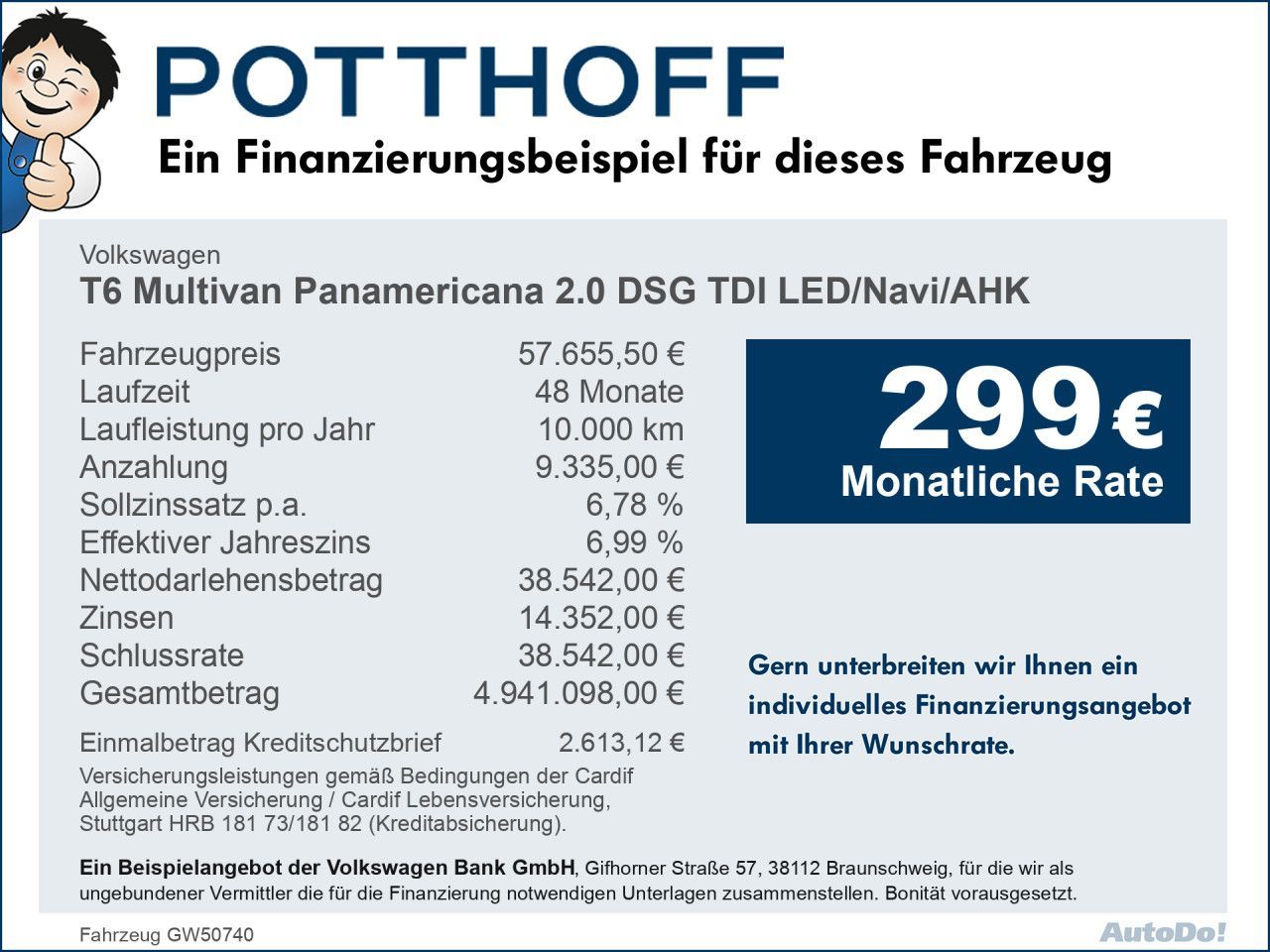 Volkswagen T6 Multivan Panamericana2,0 DSG TDI LED/Navi/AHK